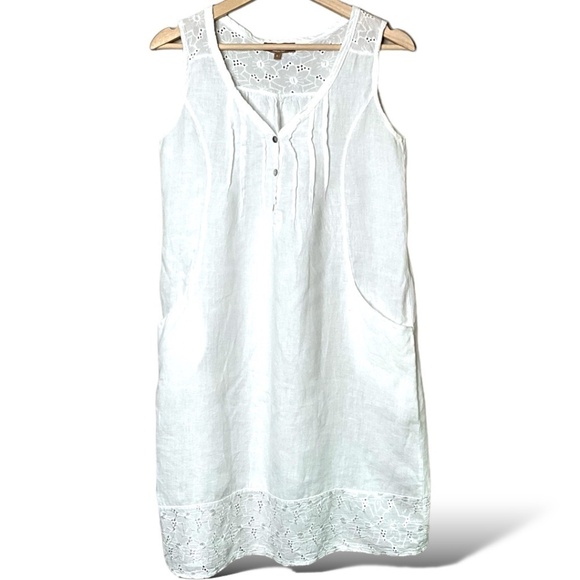 Elegant White Sleeveless Mini Dress - Picture 1 of 5